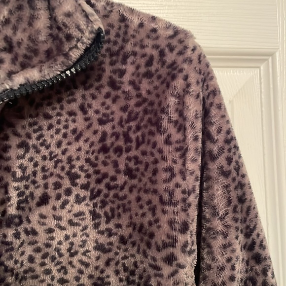 Lands’ End Full Zip Jacket Animal Print Soft Warm & Stylish Large Tall Length - Picture 13 of 13